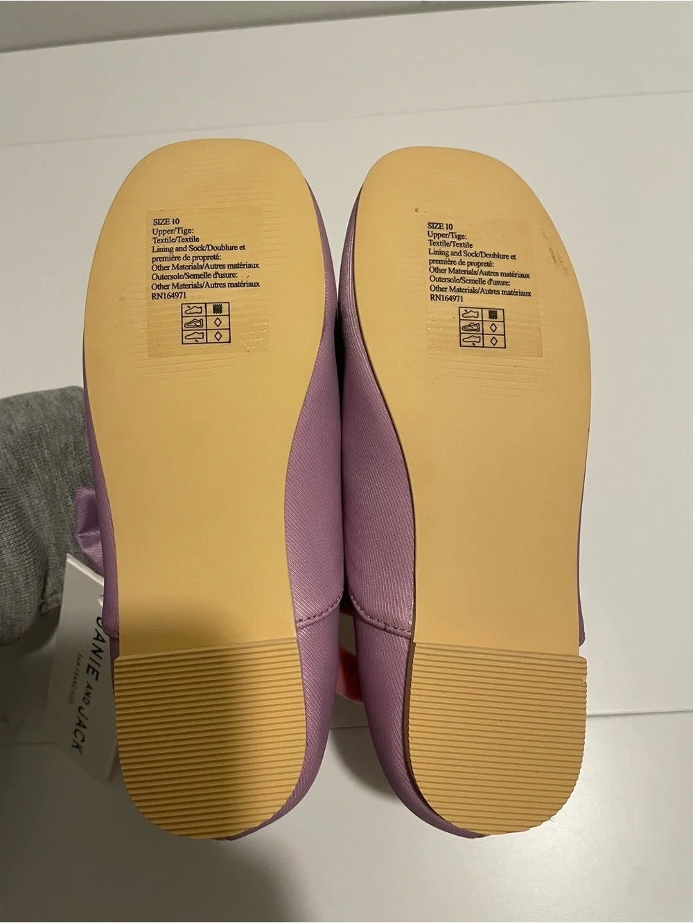 Janie and Jack Brand NWT Girl's size 10 Purple Lavender Ballet Flats Bows Shoes